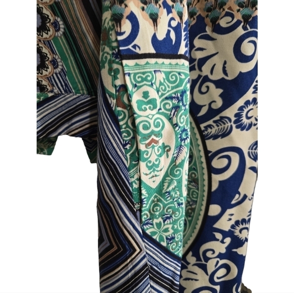 Anthropologie Tiny Caviana Shirt Dress Green Medium Drop Waist Loose Fit - Picture 4 of 9